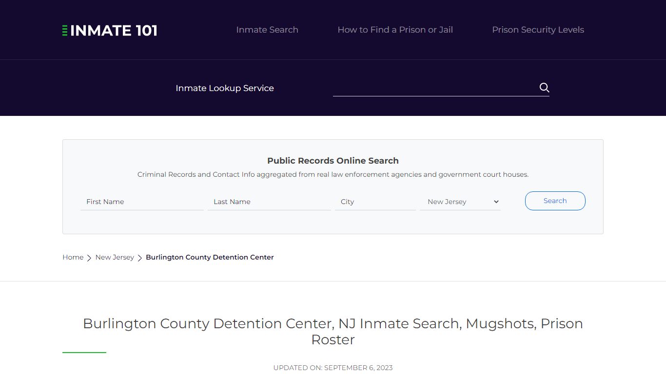 Burlington County Detention Center, NJ Inmate Search, Mugshots, Prison ...